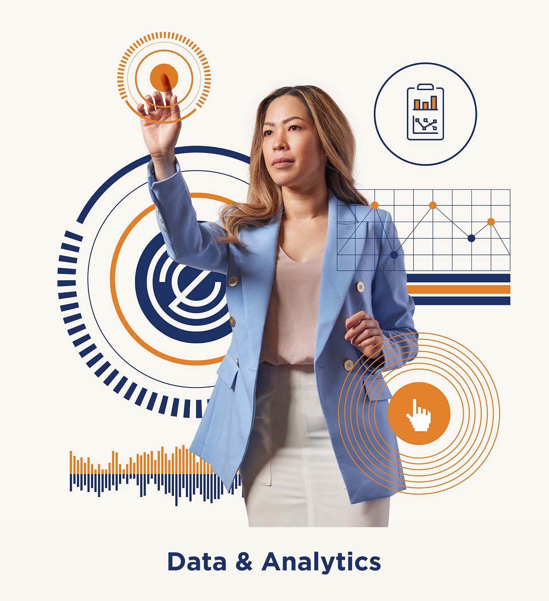 Data & Analytics job candidate pushing button