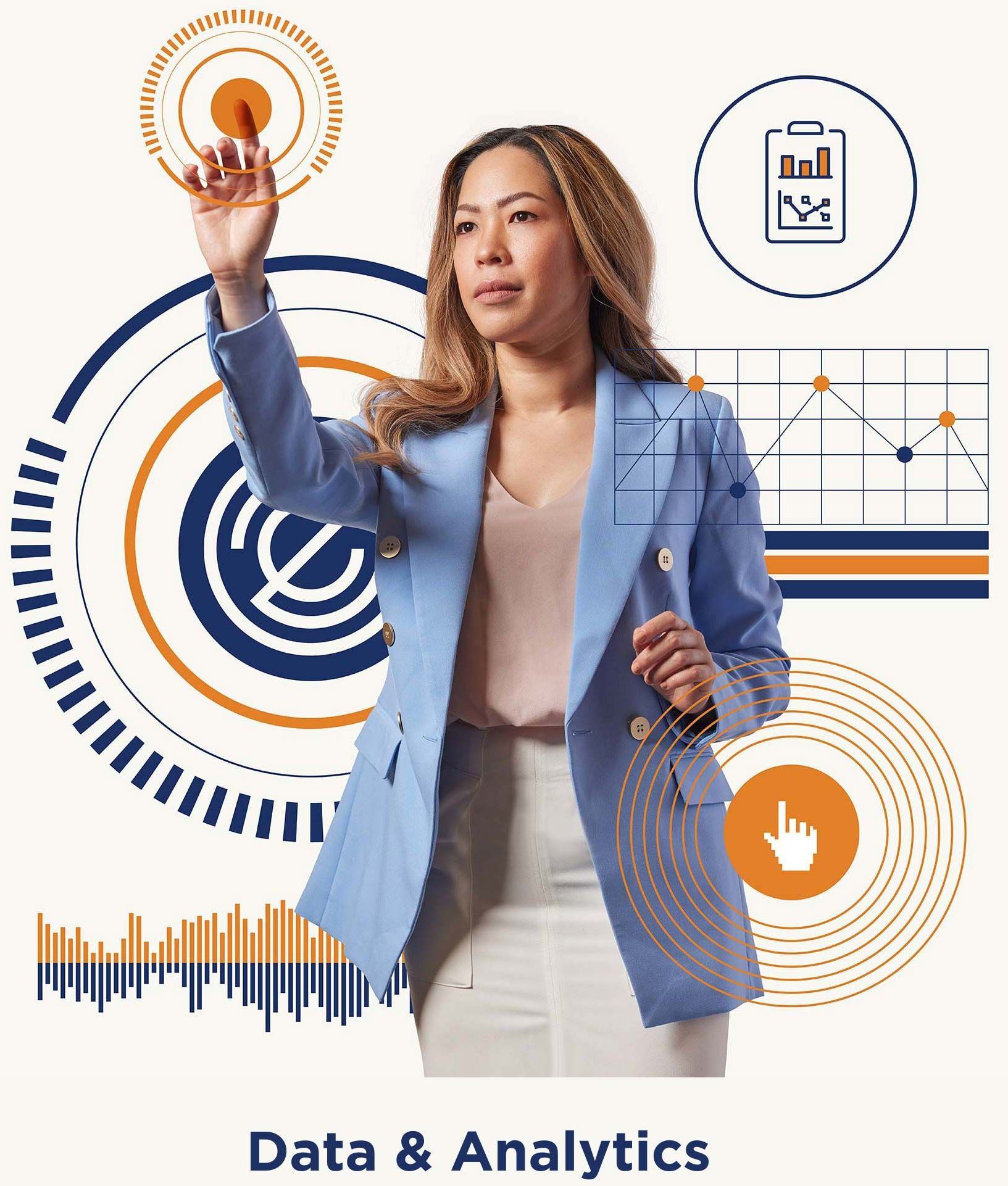 Data & Analytics recruitment specialist pushing button