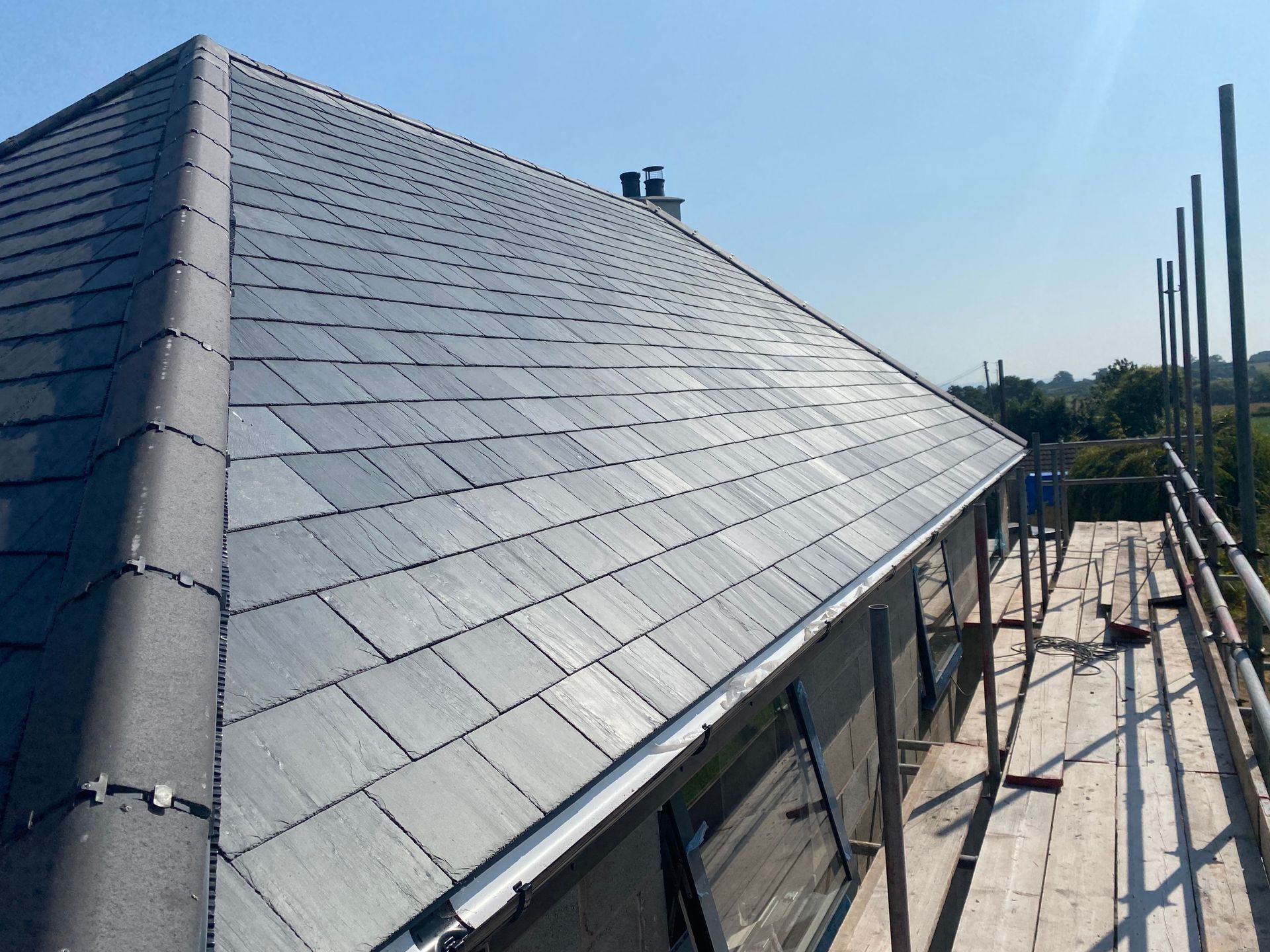 Slate roofing on a traditional property in Oswestry