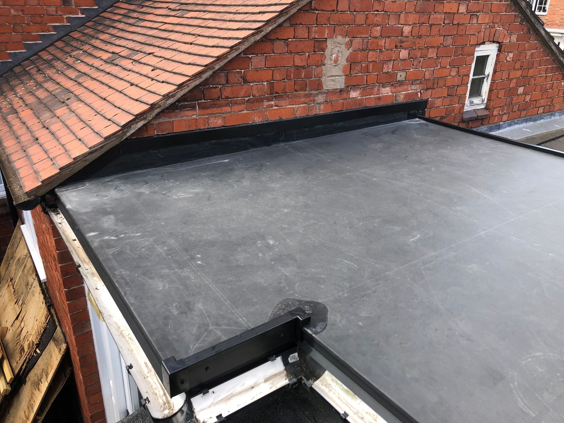 Completed EPDM roofing project in Shropshire