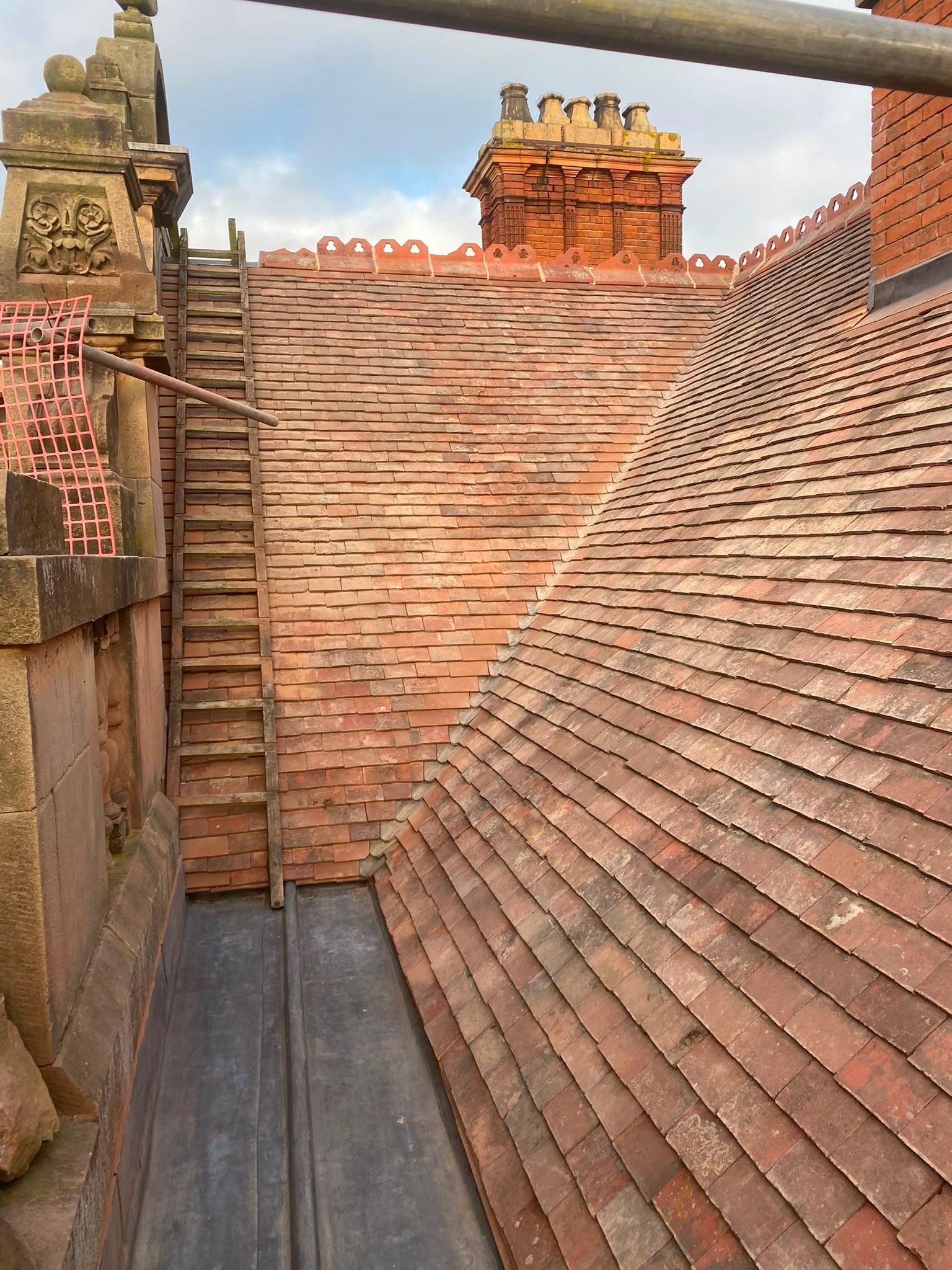 Roof tiling on a residential property in Oswestry