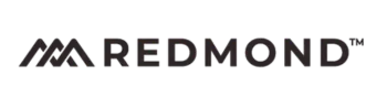 Redmond logo in black and red on a white background
