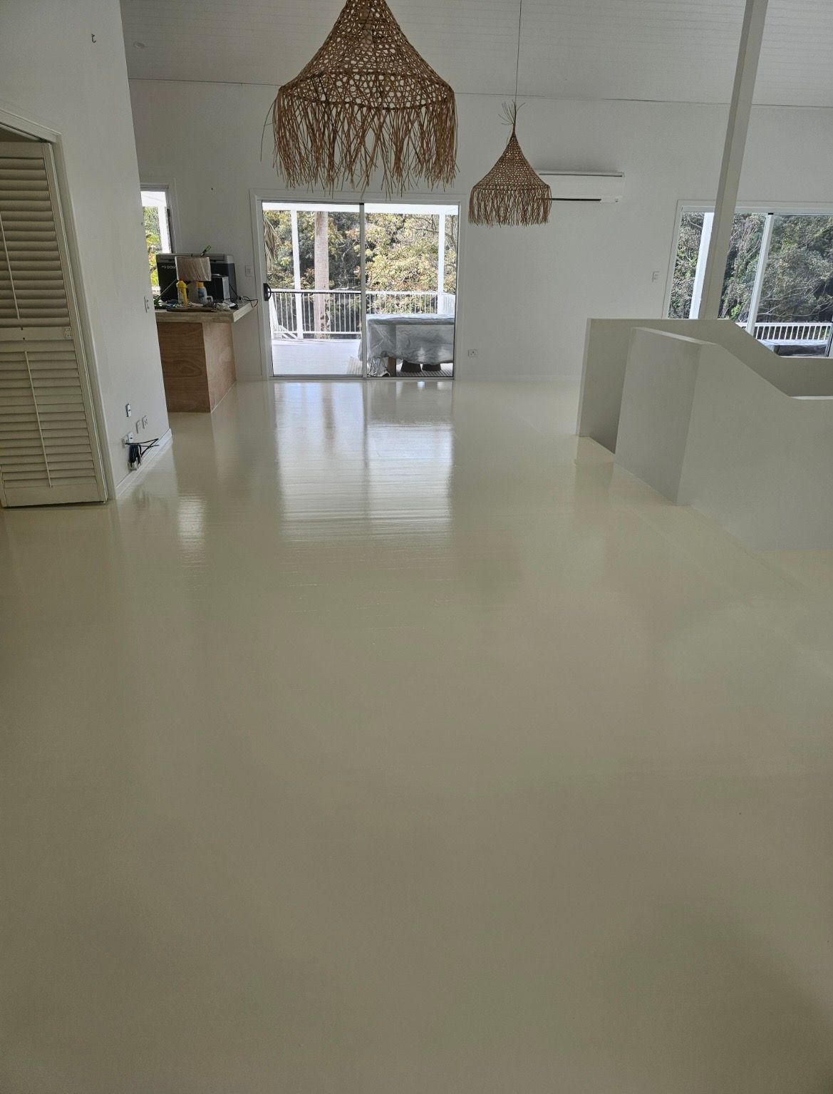 White Polished Floor — MVP Painting Professionals in Buderim, QLD 
