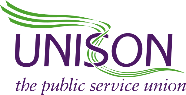 UNISON logo in purple and green with the tagline “the public service union”