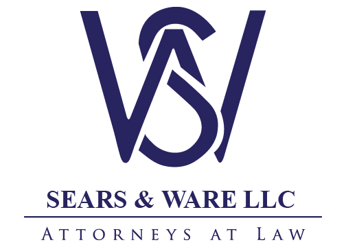 The logo for sears & ware llc attorneys at law