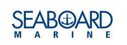 Logotipo de Seaboard Marine en azul, con un ancla dentro de la «O» y «MARINE» debajo.