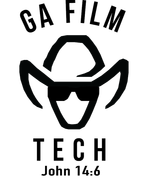 The logo for Georgia Film Tech shows a man wearing a cowboy hat and sunglasses.
