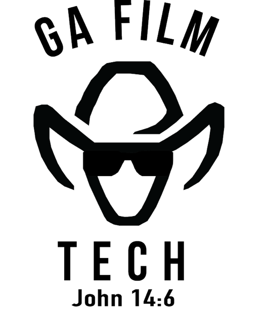 The logo for Georgia Film Tech shows a man wearing a cowboy hat and sunglasses.