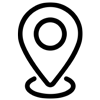Black location pin icon
