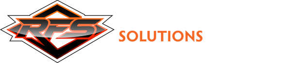 RFS Solutions logo in orange and black on a white background