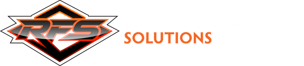 RFS Solutions logo in orange and black on a white background