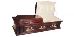 cherry finish casket