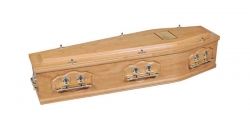light brown casket