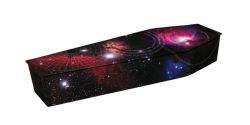 galaxy printed casket