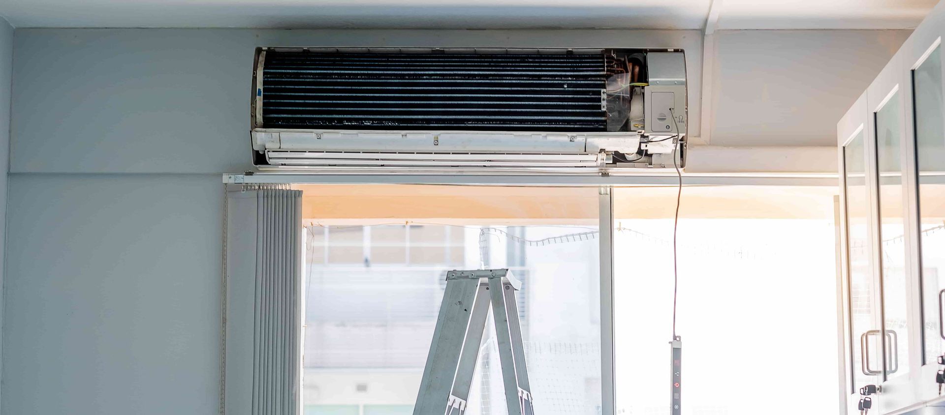 Disassembled air conditioner