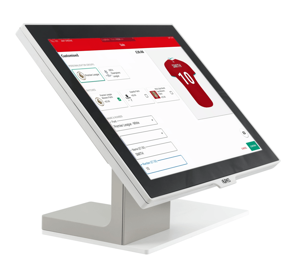 POS display screen mockup