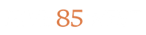 The number 85 in a light brown color.