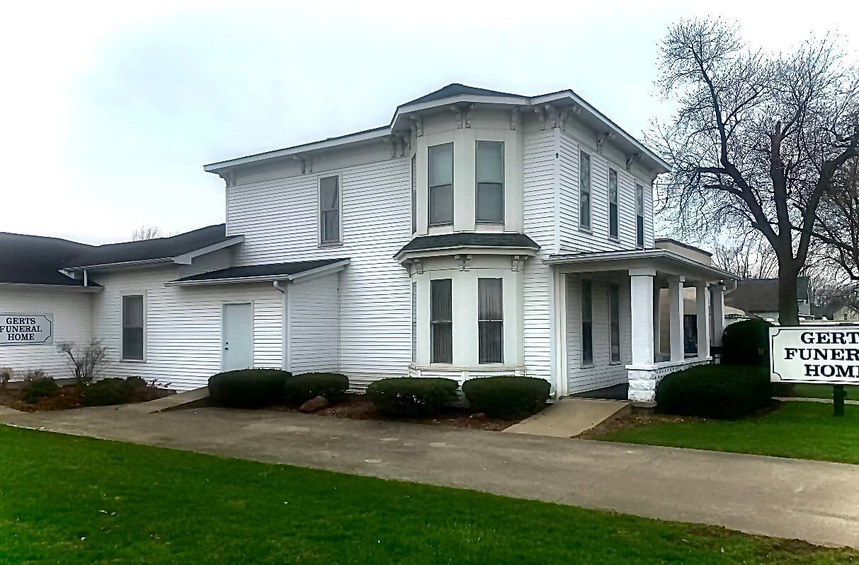 Exterior view of Goodland Chapel location for Gerts, Windler & Keller Funeral Homes in Goodland, IN