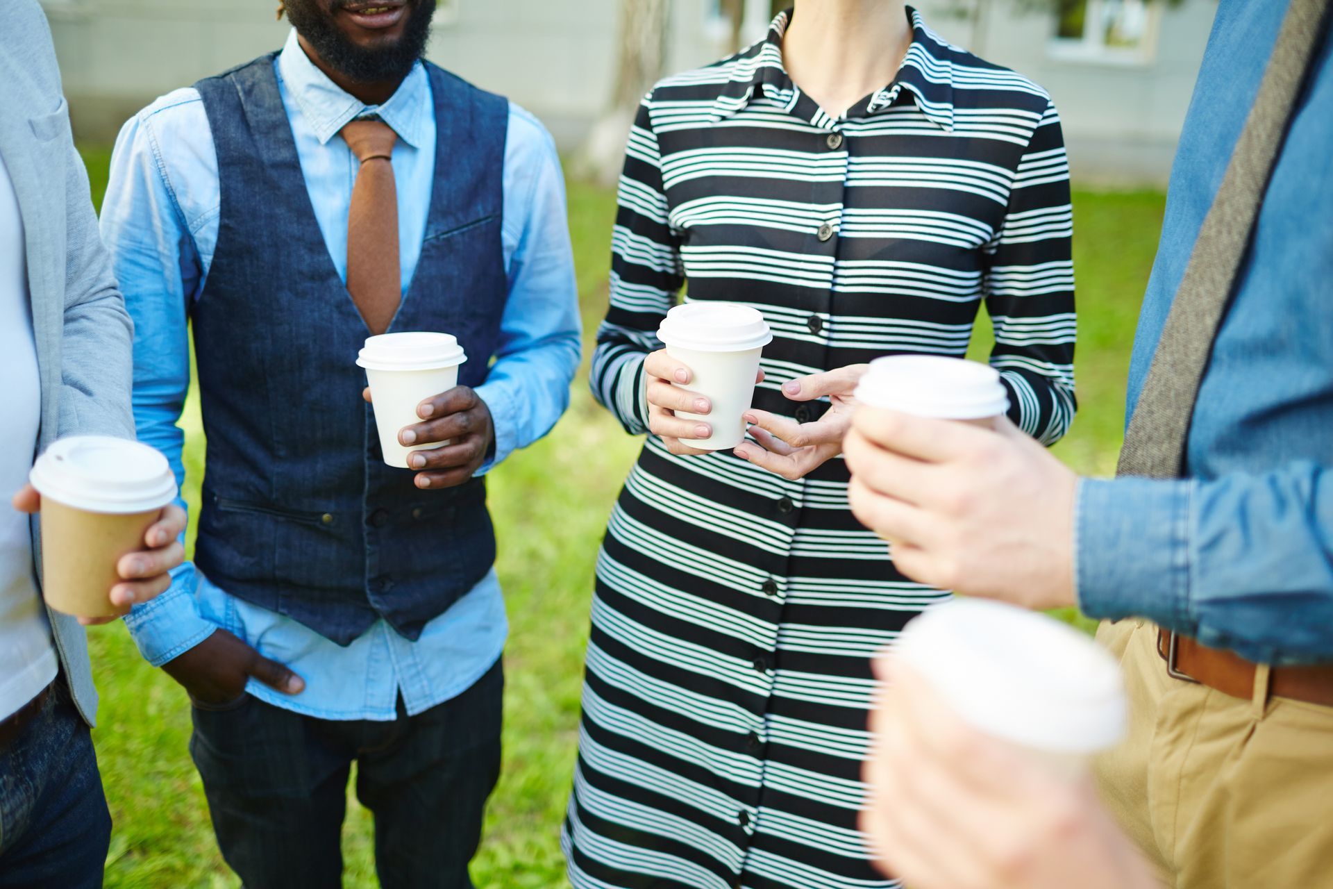Find your people Business owners networking and chatting over coffee