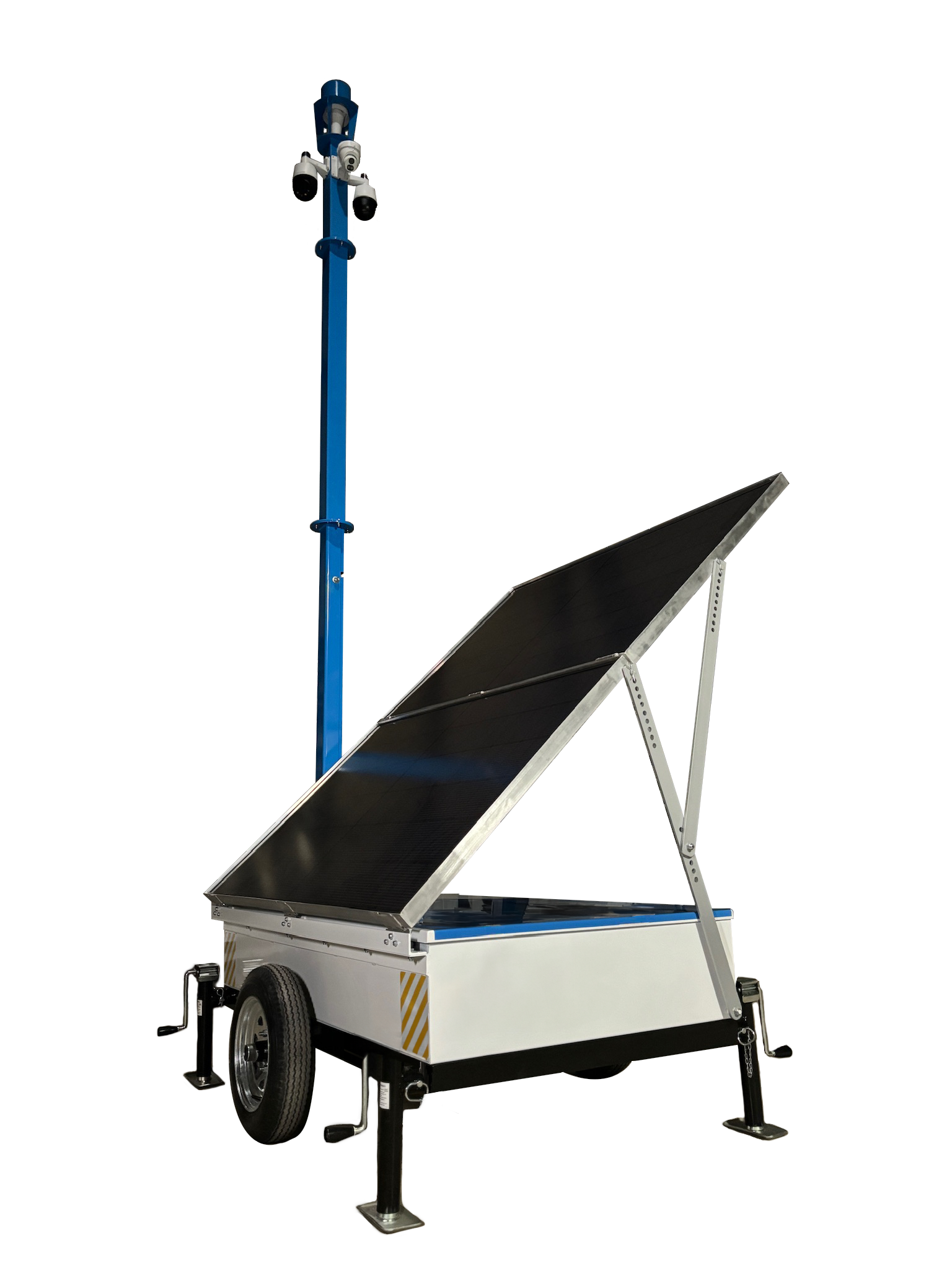 A trailer with a solar panel on top of it.