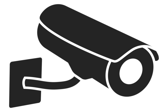 silhouette of a security camera 
