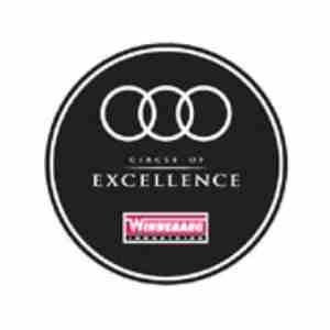 Audi Circle of Excellence award badge for Winnerland, with the Audi logo and award text.