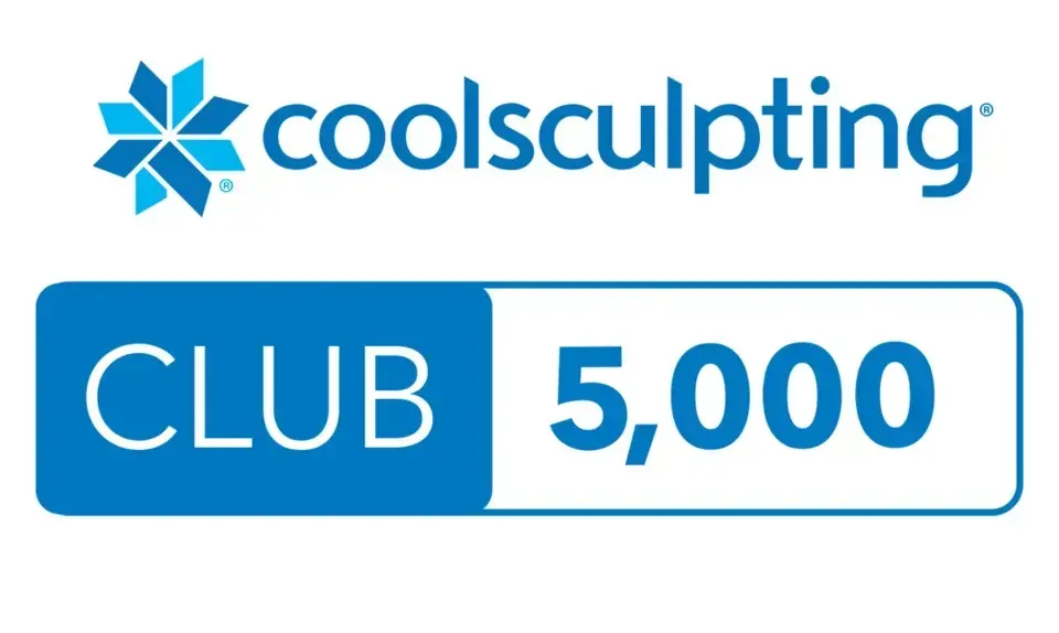 A logo for a company called coolsculpting club 5000.