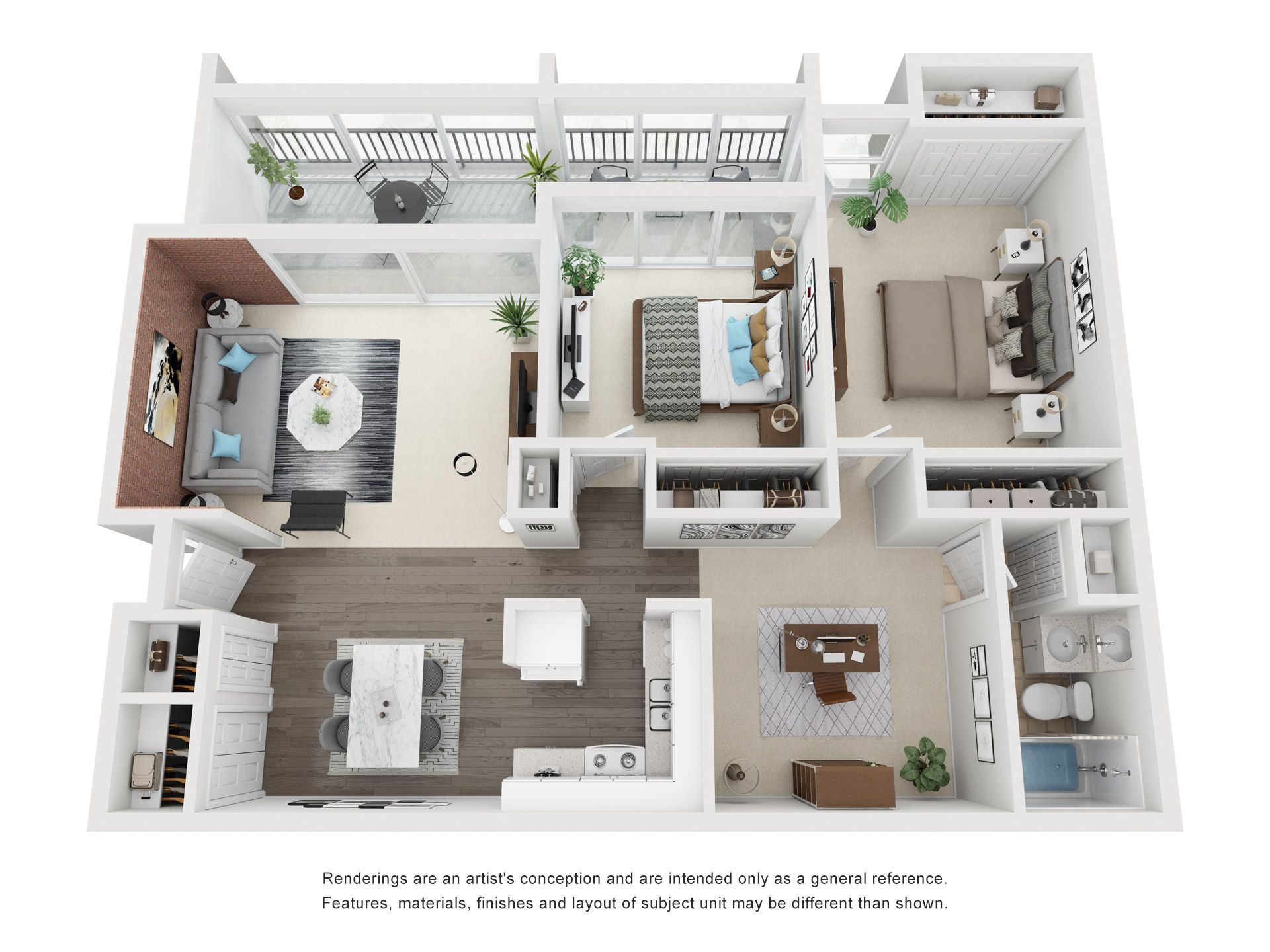2 bed