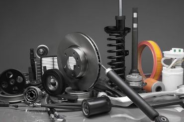 Car parts on table