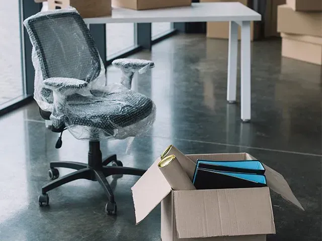 Office Chair Wrapped in Bubble Wrap — The Move It Man In Cairns, QLD