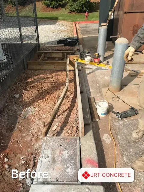 Before a concrete driveway installation in Anderson, SC with JRT Concrete
