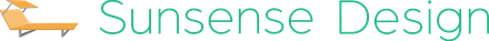 The sunsense design logo showing a beach chair