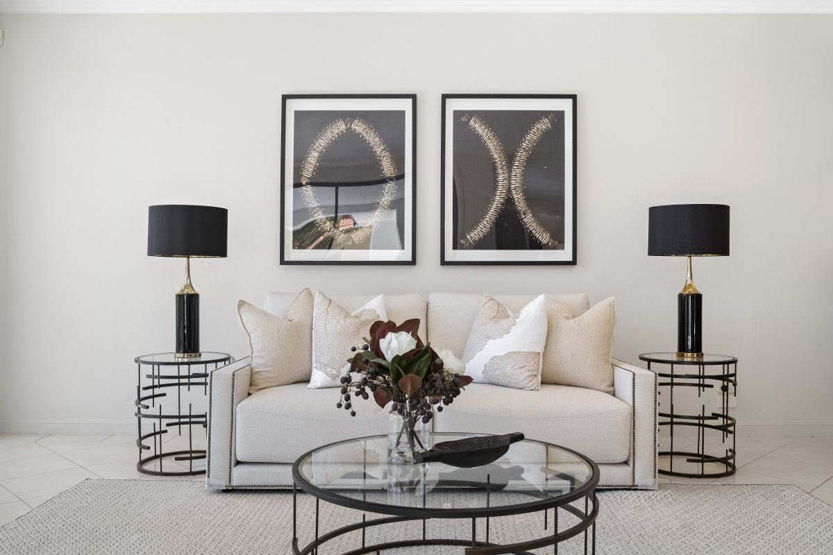 Living Room Staged Clear Island Waters