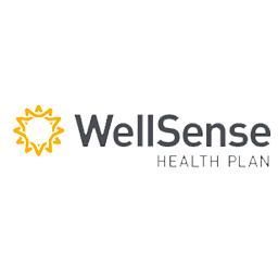 The wellsense health plan logo has a yellow star on it.