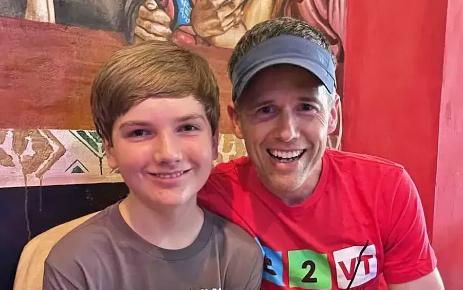 Dr. Lynch and son on mission tirp