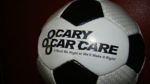Soccer ball with the logo 