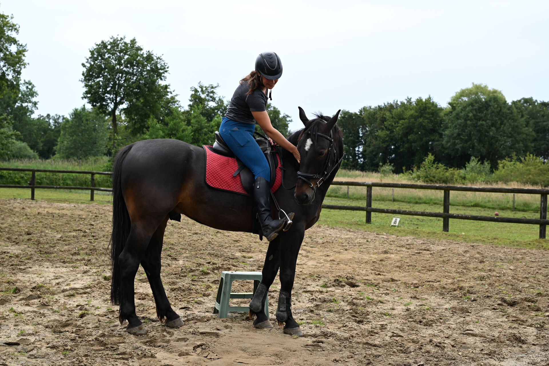 Anne tijdens training