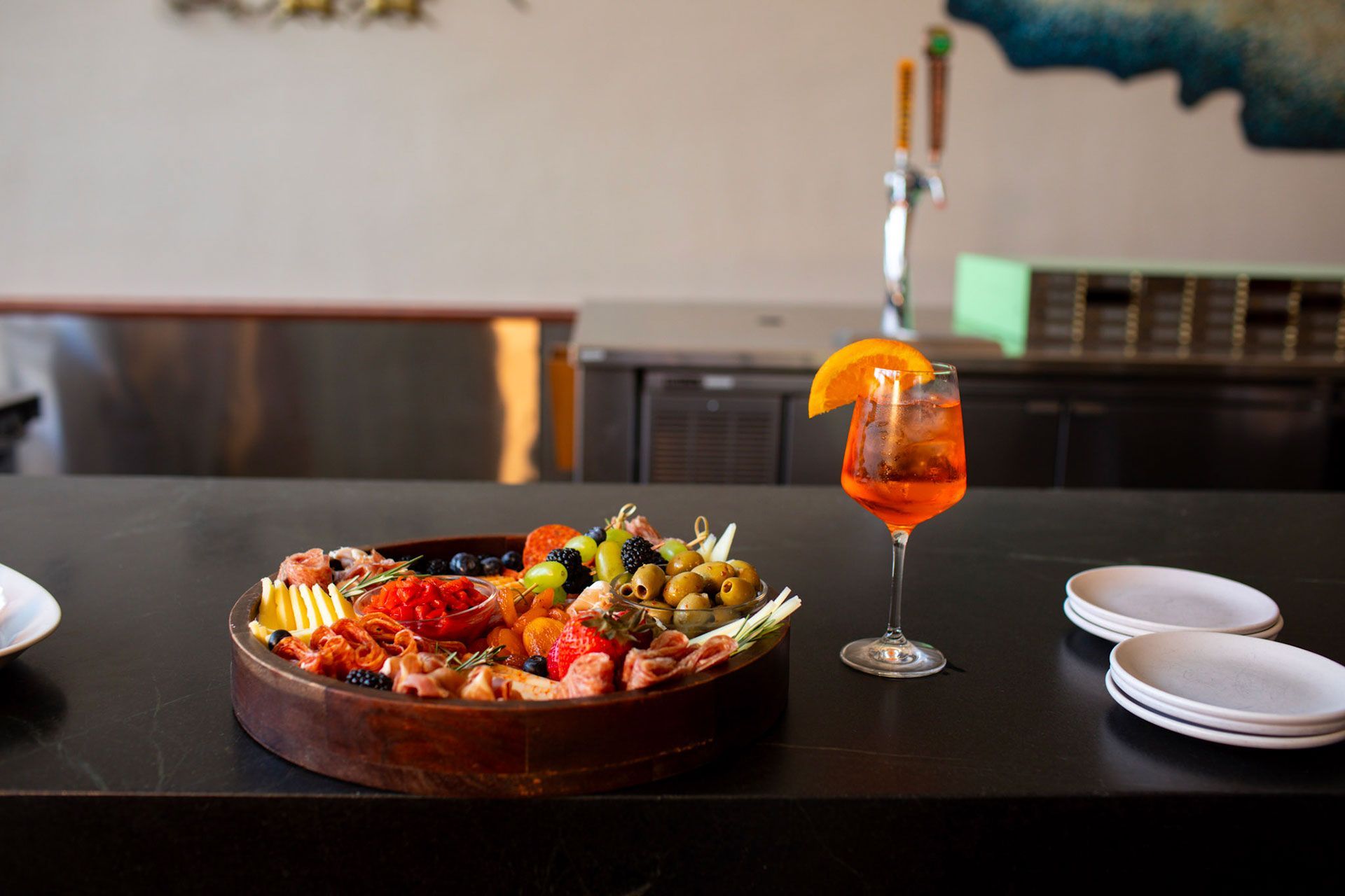 Restaurant table with food 25