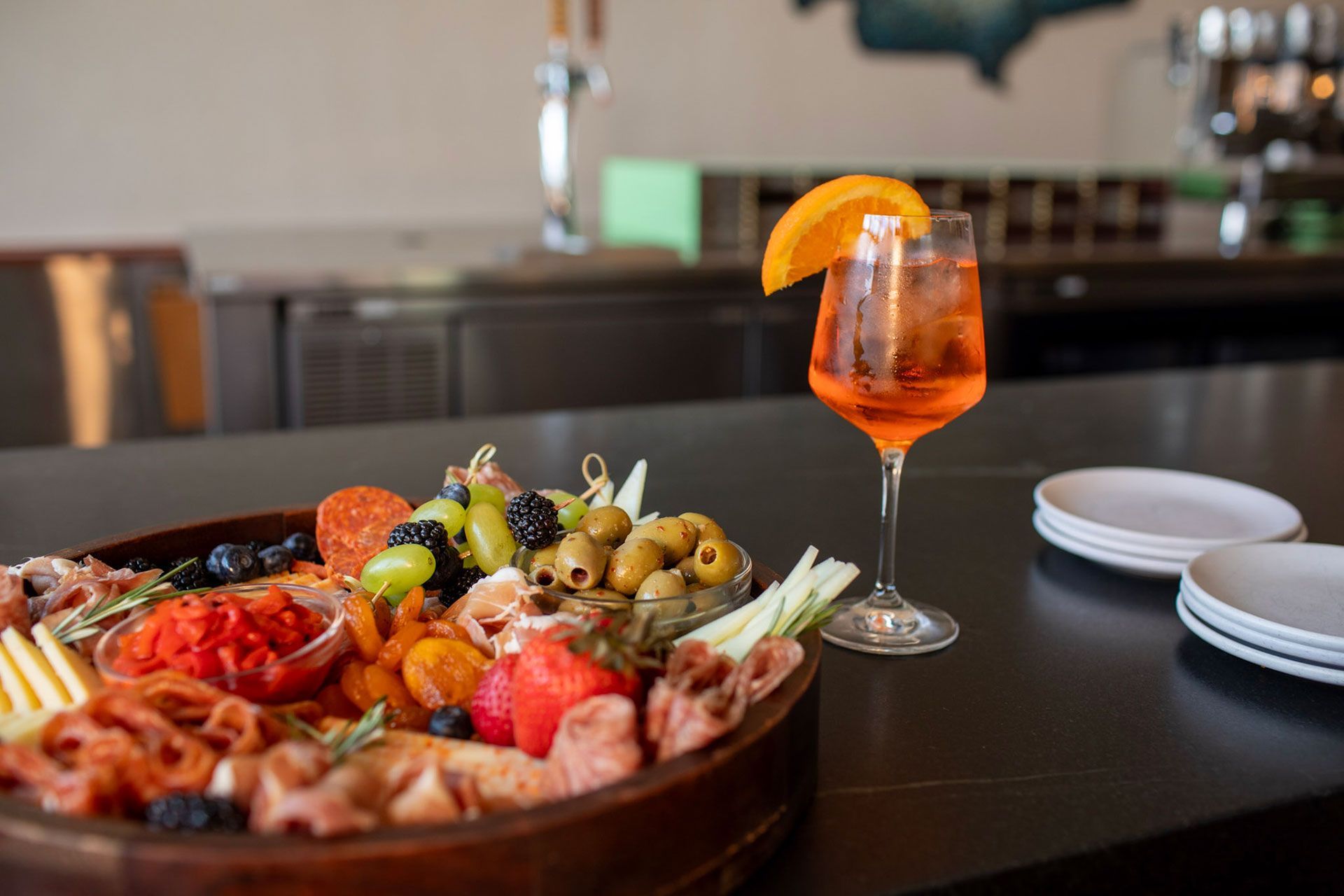 Restaurant table with food 24