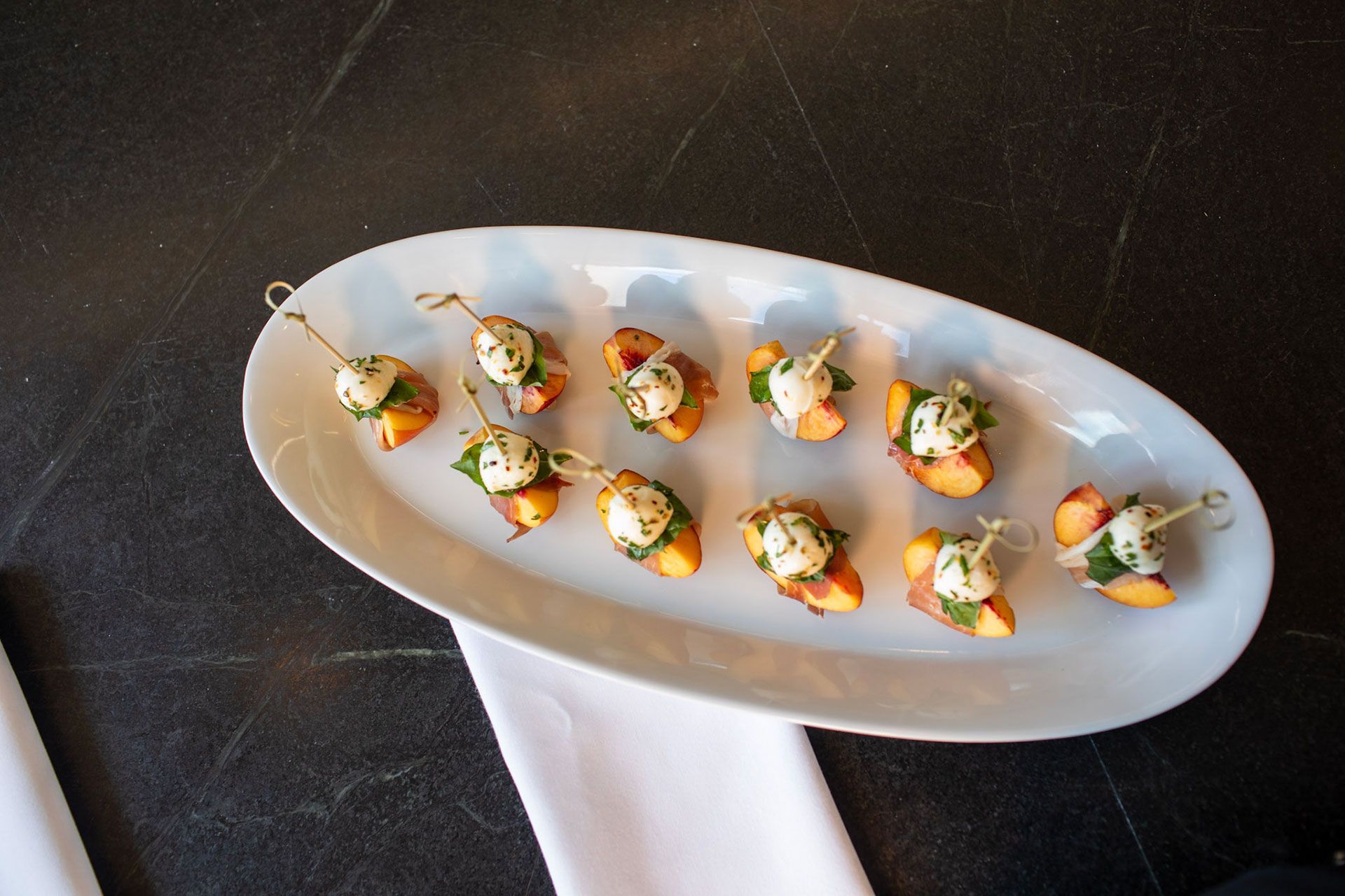 Restaurant table with food 19