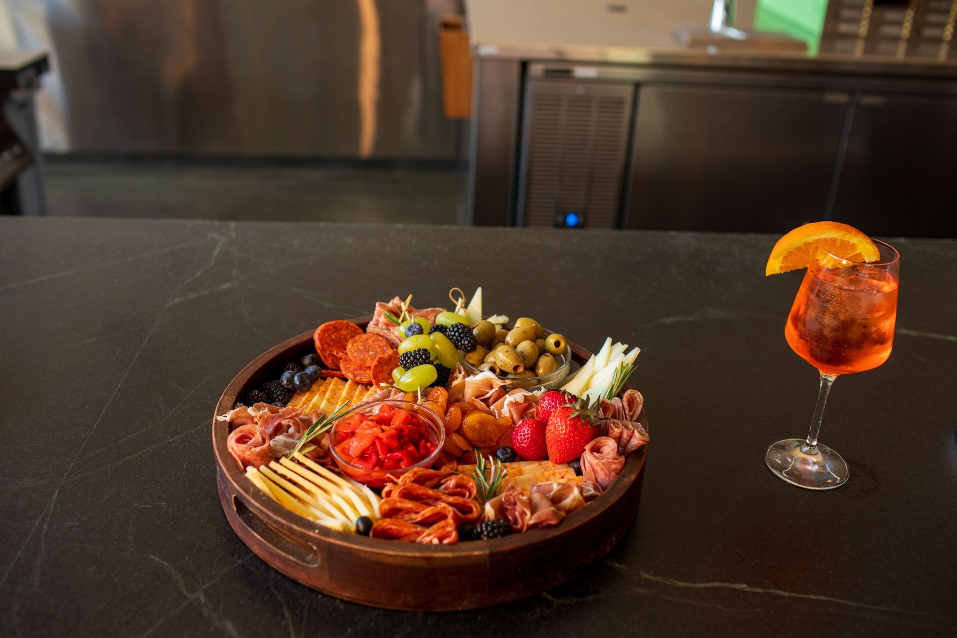 Restaurant table with food 18