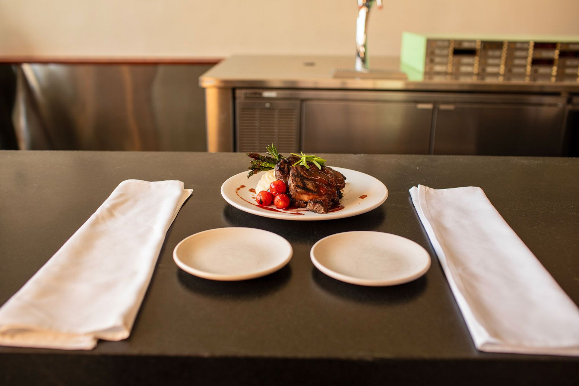 Restaurant table with food 5