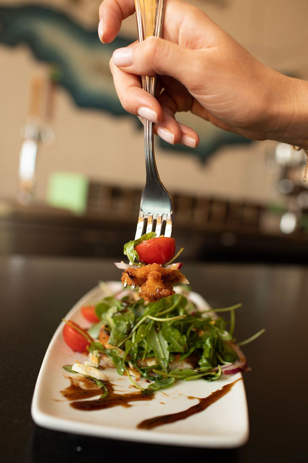 Restaurant table with food 4