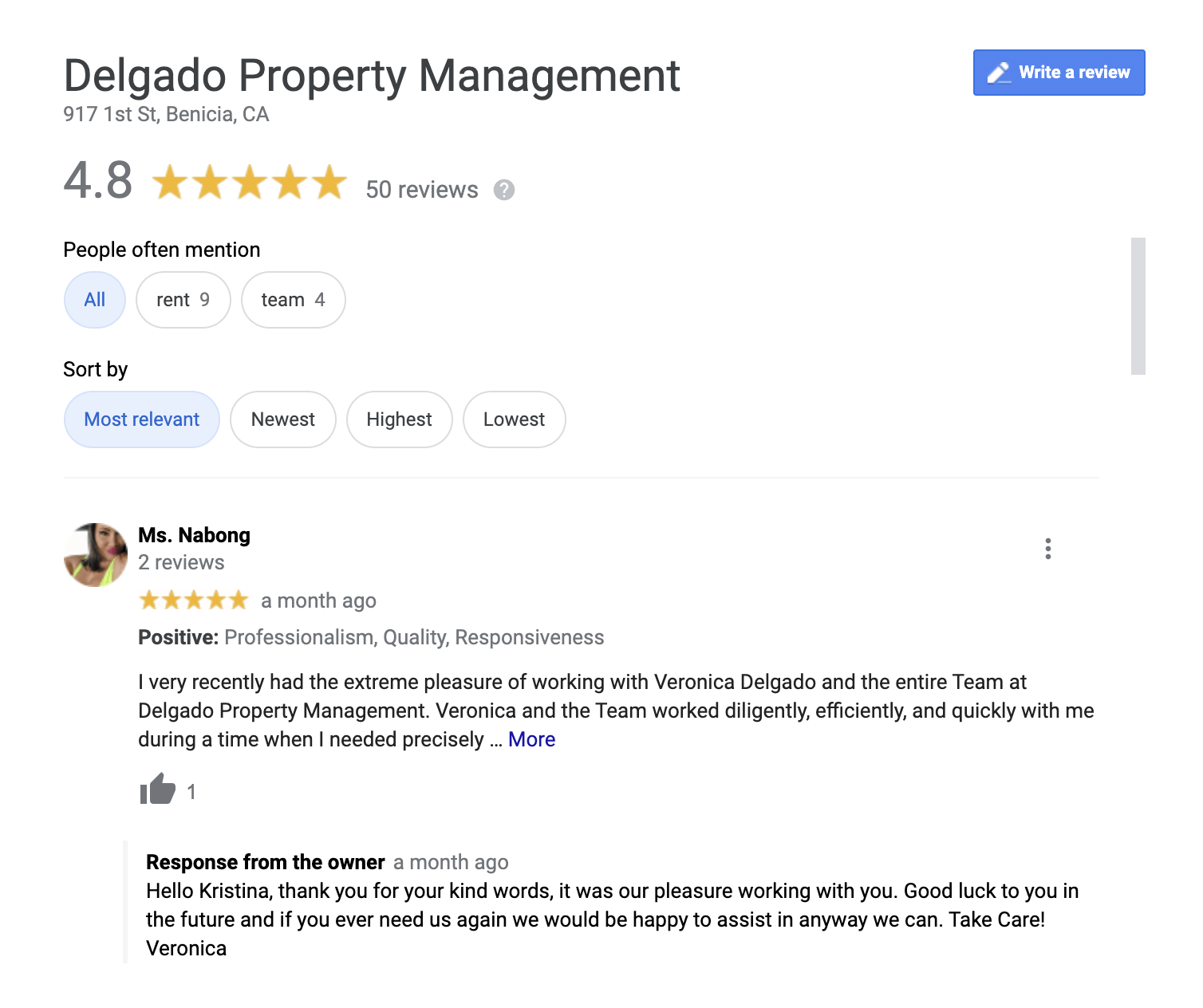 Delgado Property Management and Rentals Benicia, CA