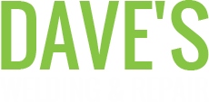 Green text reading “DAVE’S” on a white background
