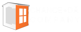 Orange-and-white 3D cube logo with window panes on the front face