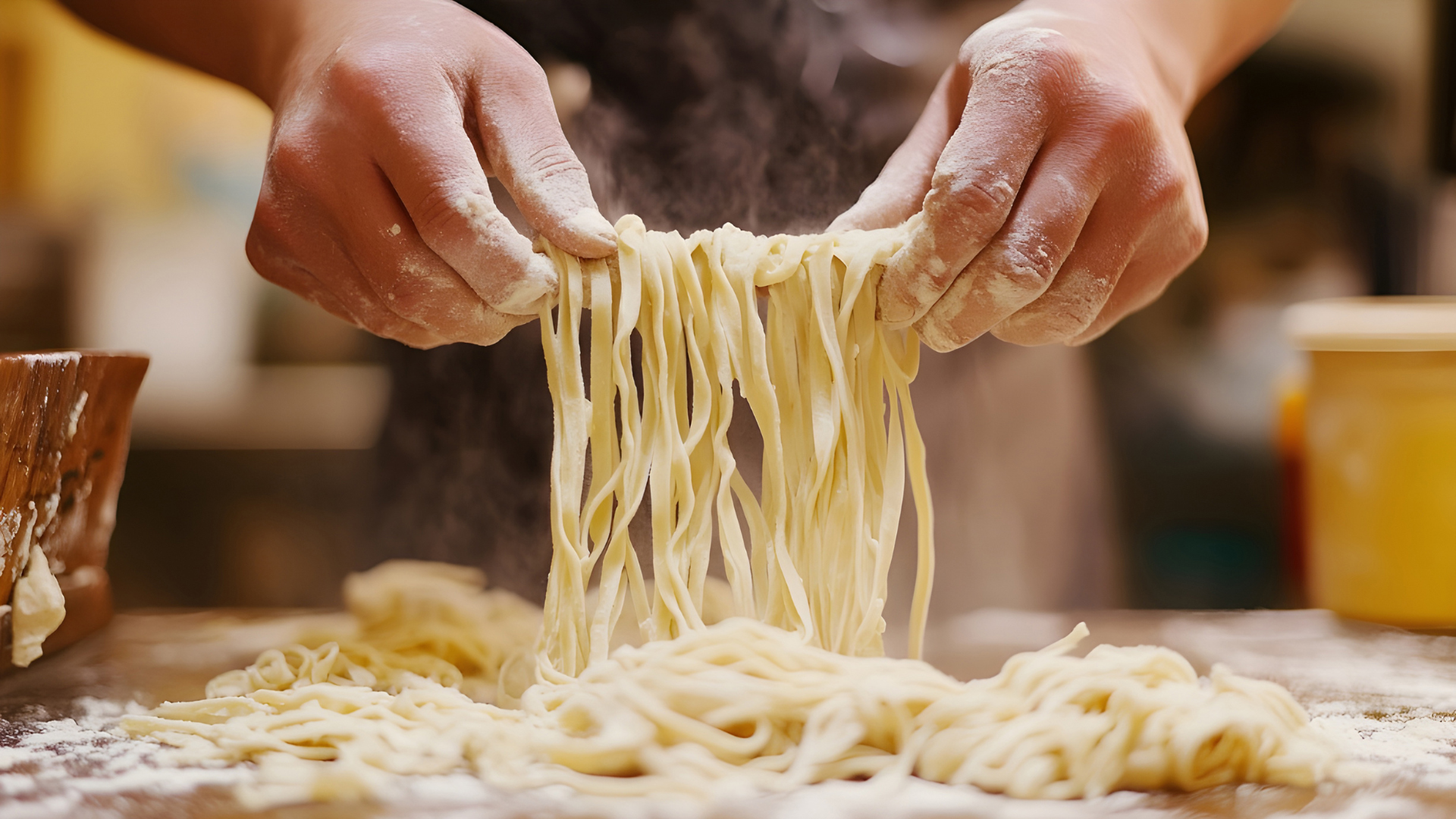homemade pasta dough preparation fresh Italian pasta