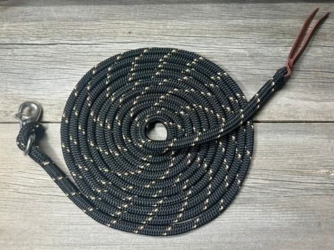 Lead rope with cowboy snap, custom color braiding – Rowdy's Ropes