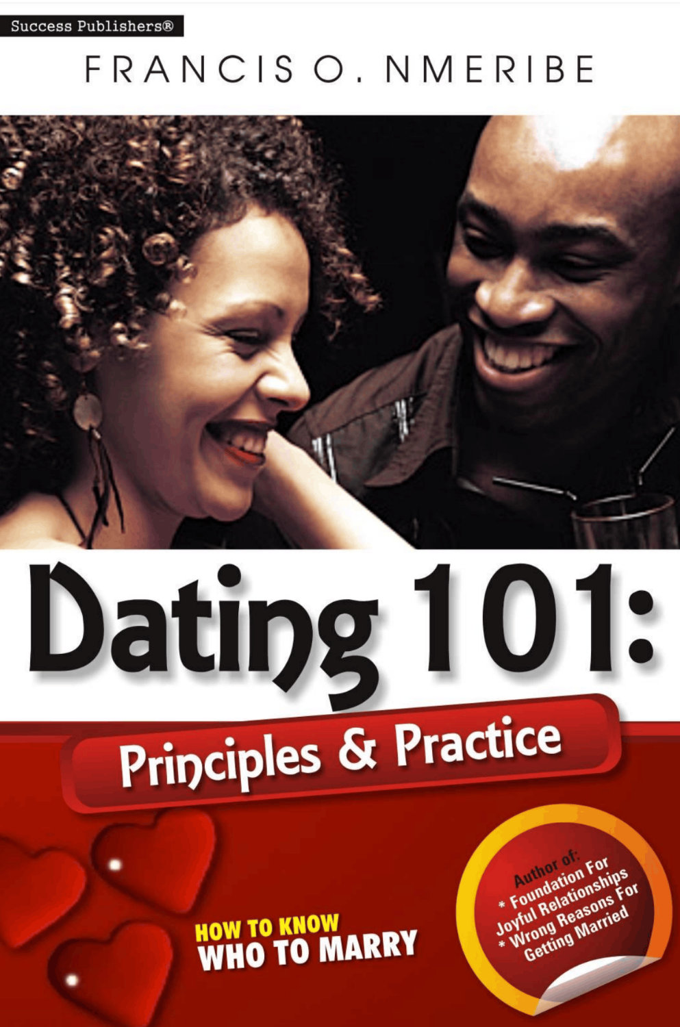 Book cover for “Dating 101: Principles & Practice” with a smiling couple and red title text