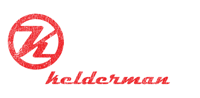 Red logo with a circled stylized